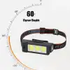 Gold Silver Gs-225 3 Led Usb Şarjlı Çok Fonksiyonlu Kafa Feneri