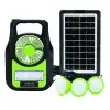 Gold Silver Gs-909 Bluetooth Radyo Usb Güneş Paneli Dahil Solar Enerjili 3 Ampullü Şarjlı Spot Fener