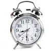 Gümüş Renk Metal Çalar Masa Saati