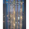 Gümüş Yaprak Tasarımlı LED Işık Pilli Ev ve Vitrin Dekoru