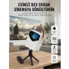 HD Ayaklı Portatif Projeksiyon Cihazı Bluetooth Wifi Akıllı Android İşlemcili