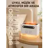 Hoparlörlü Simüle Alev Işıklı Çok Fonksiyonlu Gece Lambası
