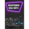 Kablosuz Bluetooth Bağlantılı Kulaklık ve Dokunmatik Ekran Akıllı Saat Arama Cevaplama