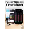 Kablosuz Bluetooth Hoparlör Taşınabilir 6.5 inç LED Işık Kareoke