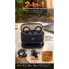 Kablosuz Bluetooth Kulaklık 4 Kulaklıklı 2’si 1 Arada Siyah