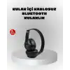 Kablosuz Bluetooth Kulaklık – TF Kart, AUX, Mikrofonlu, Suya Dayanıklı, 10m Menzil