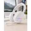 Kablosuz Bluetooth Mikrofonlu Beyaz Kulaklık  RGB Işıklı