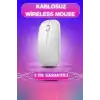 Kablosuz Mouse Fare Şarjlı Bluetooth Wireless Çift Modlu Sessiz