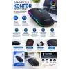 Kablosuz Şarjlı Sessiz Tıklamalı Ergonomik Mouse
