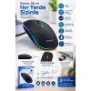 Kablosuz Şarjlı Sessiz Tıklamalı Ergonomik Mouse