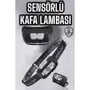 Kafa Lambası Kamp Lambası Sensörlü Şarjlı Ayarlanabilir