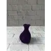 Kalpli Mor Mini Vazo 5 cm Dekoratif Masa Üstü Aksesuar