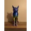 Koyu Rainbow Kedi Biblo Modern Salon ve Raf Dekoru