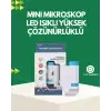 LED Aydınlatmalı 80–200 Kat Büyütmeli Cep Mikroskop