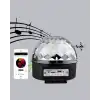 LED Disko Küresi Bluetooth Hoparlörlü Ritimle Senkronize Döner Işıklı