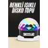 Led Işık Disko Topu Bluetooth Hoparlörlü USB Müzik Çalar Kumandalı