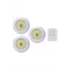 Led Lamba 3lü Uzaktan Kumandalı Yapışkanlı