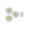 Led Lamba 3lü Uzaktan Kumandalı Yapışkanlı