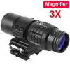 Magnifier 3x Yakınlaştırmalı Dürbün - 22mm Ray Uyumlu, Katlanır Yaylı Ayaklı