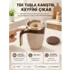 Manyetik Karıştırıcı Kupa USB Şarjlı Otomatik Karıştırma Çift Katmanlı