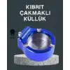 Masa Üstü Çakmaklı Küllük Paslanmaz Metal Gövde