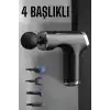 Masaj Tabancası 4 Başlıklı Kas ve Vücut Ağrıları İçin Şarjlı Darbeli