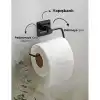 Metal Siyah Tuvalet Kağıtlığı