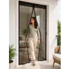 Mıknatıslı Kapı Sinekliği Otomatik Kapanan Siyah File Balkon ve Teras Sinekliği