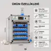 MY280 Kapasiteli Profesyonel Tam Otomatik Kuluçka Makinesi | Çift Nem Kontrol Sistemi, Otomatik Su Tamamlama ve Çevirme