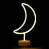 Neon Işıklı Ay Masa Gece Lambası Pil+usb