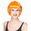 Neon Turuncu Renk Açık Turuncu Küt Parti Peruğu