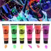 Neonlu Glow Parti Yüz Boyası 6 Renk 6 Adet