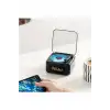 Nostalji Mini Plak Görünümlü Radyolu Bluetooth Hoparlör 3d Ses Dalgası Retro Müzik Plak Siyah