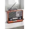 Nostaljik Görünümlü USB Girişli Bluetooth Bağlantılı Radyo