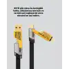 Örgülü Tasarım 4’ü 1 Arada USB-C Lightning Hızlı Şarj Kablosu