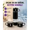 Paslanmaz Çelik Termos Seti | 500 ml Kapasite, 6-12 Saat Isı Koruma, Hediye Kutulu