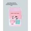 Pembe Elektronik Şifreli Otomatik Para Çeken ATM Kumbarası