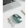 Pilli Kablosuz Mouse Bluetooth ve USB Uyumlu Sessiz Tıklama