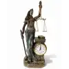 Polyester Saatli Adalet Figürü Alk4416
