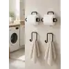 Pratik Banyo Düzenleme Seti 2 Adet Rulo Kağıt Tutucu 2 Adet Havlu Askılığı