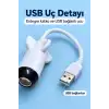 Projeksiyon Lambası USB Bağlantılı Çevirmeli Netlik Ayarlı