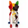 Renkli Dekoratif Polyester Bulldog Köpek Figürü Alk5473