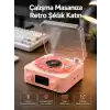 Retro Bluetooth Hoparlör – Kristal Ses, Gece Lambası, Saatli Tasarım Yeni Nesil