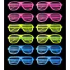 Retro Neon Fosforlu Panjur Gözlük - 12 Adet