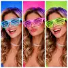 Retro Neon Fosforlu Panjur Gözlük - 12 Adet
