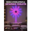 RGB Fireworks LED Dekoratif Duvar Lambası İç Mekân Telefon Kontrollü Ortam Aydınlatması