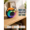 RGB Işıklı Bluetooth Hoparlör – 360° Stereo Ses ve 8 Saat Çalma Süresi