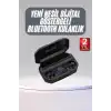 Rgb Işıklı Çift Mikrofonlu Siyah Profesyonel  Kulaklığı Kablosuz Kulakiçi