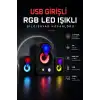 RGB LED AYDINLATMALI USB BİLGİSAYAR OYUN HOPARLÖRÜ