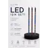 RGB LED Dış Ve İç Mekan Süsleme Işığı 10 Çubuklu Şerit
